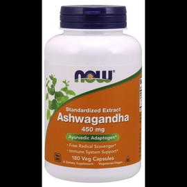 NOW Ashwagandha Extract 450 mg 180 Veg Capsules 04/2025EXP Free Radical Immune