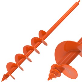 Insaga Threaded Auger Drill Bit for Planting, 4''x32'' Drill Augers for Digging Holes with Self-Tapping Screw, 3MM Heavy Duty Garden Auger Drill Bit for Planting, Dirt Bulb Plant Auger for Drill