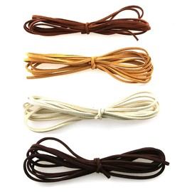 YFFSFDC Suede Leather Cord, Suede Leather Cord, Accessory Cord, Leather Craft Cord, For Necklaces, Accessory Parts, Craft Material, Leather String, DIY Cord, 6.6 ft (2 m), Set of 4 Colors