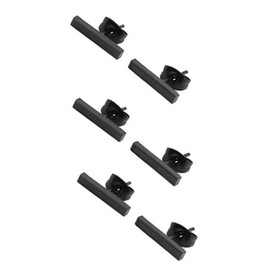 3 Pairs Black Minimalist Bar Design Stud Earrings for Women Men Line Stick Rectangle Bar Stud Earrings