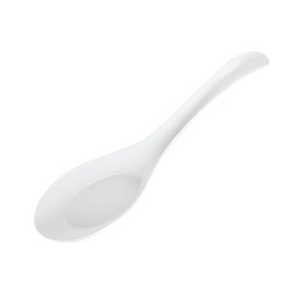 Restaurantware-RW Base 6.5 x 1.7 x 3.2 Inch Asian Soup Spoons, 100 Premium Wonton Soup Spoons - Sturdy, Pair With Ramen, Rice, Or Dumplings, White Plastic, For Restaurants Or Home