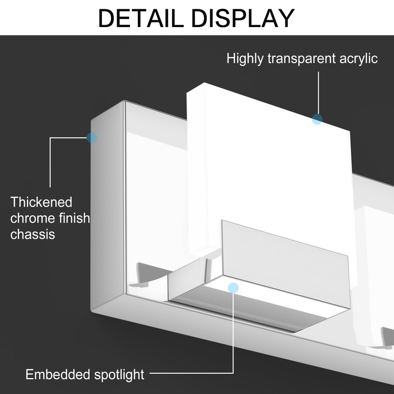 ZUZITO 6 Light Bathroom Vanity Light - Modern LED Bathroom