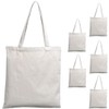 A'sTool Canvas Tote Bag, Handbag, Plain, Set of 5, natural