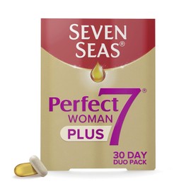Seven Seas Perfect7 Woman Plus, Multivitamin For Women With Omega-3, Vitamin D And Zinc For Women’s Health Support 1-7, 30 Tablets plus 30 Capsules, 1 Month Supply