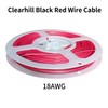 クリアヒル（Clearhill）20M 18AWG 電気ワイヤー、2ピン黒赤ワイヤーケーブル、延長ワイヤーケーブル、12V/24V DCケーブル、単色LEDストリップ用