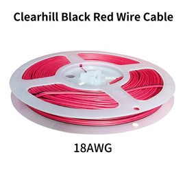 クリアヒル（Clearhill）20M 18AWG 電気ワイヤー、2ピン黒赤ワイヤーケーブル、延長ワイヤーケーブル、12V/24V DCケーブル、単色LEDストリップ用