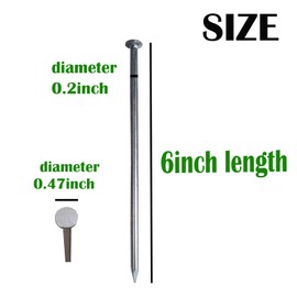 Landscape Stakes,Metal Galvanized Landscape Spikes for Artificial Turf,Tent Spikes,Paver Edging (150, 6 in)