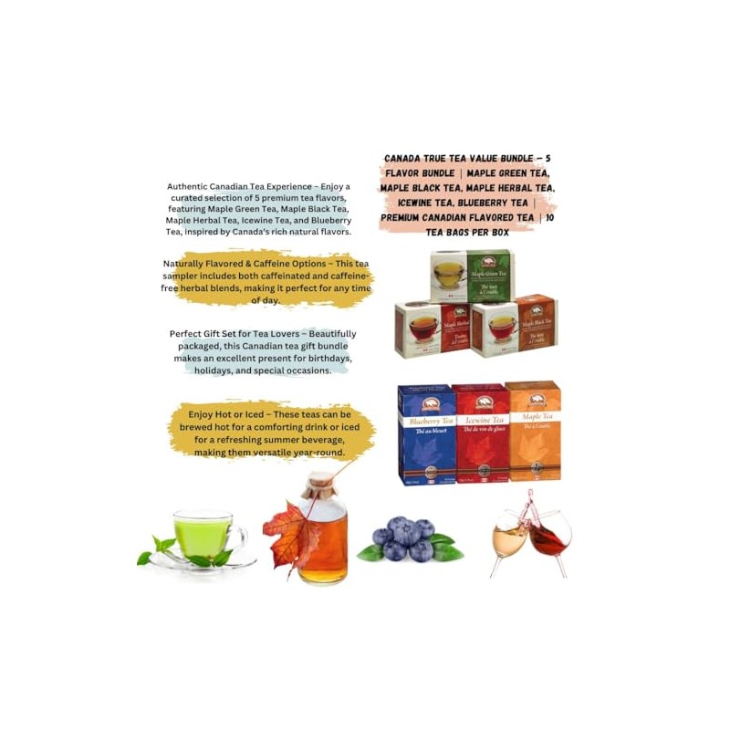 Canada True Tea Value Pack – 6 Flavors | Green,