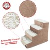 Majestic Pet Portable Pet Stairs | Soft Sherpa Steps Foam
