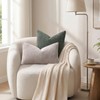 Textured Woven Throw Pillow Covers 22x22 Set of 2 Olive