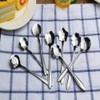 ERCENTURY Stainless Steel Tableware Flower Coffee Spoon, Tea Spoon, 8