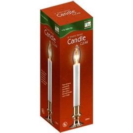 Holiday Wonderland 1528-88 9" Clear Brass Plated Electric Sensor (Dawn to Dusk) Window Candles - Quantity 9