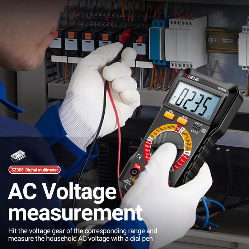 SZ305 Multimeter Capacitor Testers Professional 1999 Counts Smart Voltmeter Ohm
