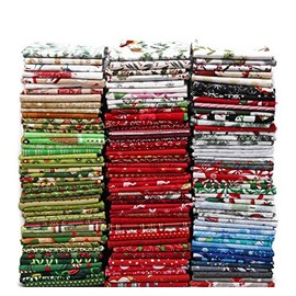10 Fat Quarters - Christmas Assorted Fat Quarter Bundle Holiday Festive Winter Quality Quilters Cotton Fabrics M227.04