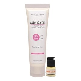 Nuestra Tierra Cosmética Sun Care, Protector Solar de Amplio Espectro FPS 50+, Cutis Normal o Seco, 100g