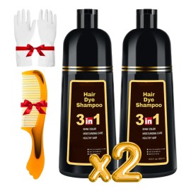 Shampoo Tinte Instantáneo Cubre Canas Natural Jengibre 2pz F                                                                                          