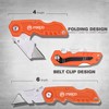 M MEEPO Box Cutter, 4-Pack Tough Folding Box Cutter for