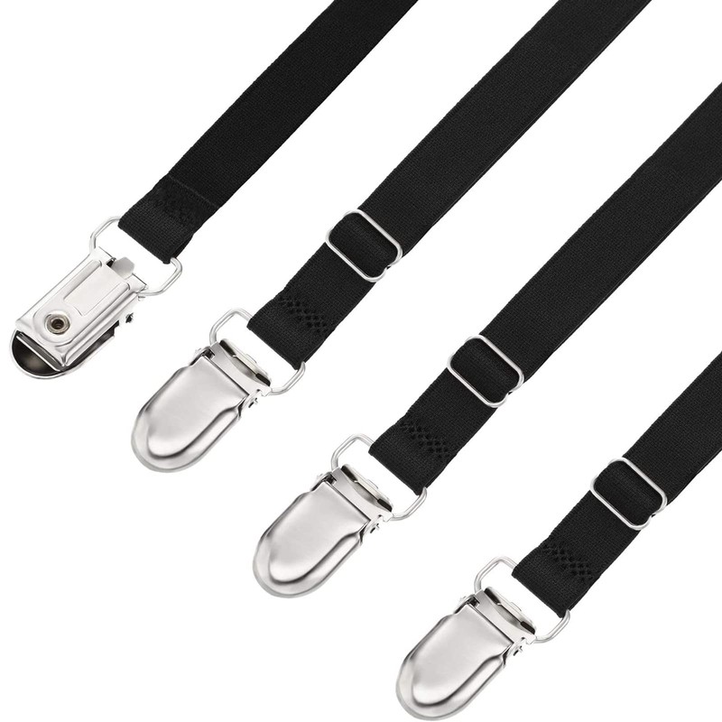 Boao 12 Pcs Bed Sheet Clips Straps Sheet Corner Straps
