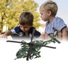 Diecast Metal Helicopter Model Sound Light Pullback Alloy Fighter Aircraft