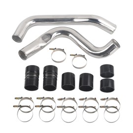 GESEXI 3 inch Aluminum Intercooler Pipe Boot & Clamp Kit Compatible With 99-03 Ford 7.3 7.3L Diesel - Sliver