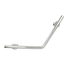 Seachrome 16" x 16" Lifestyle & Wellness® Angled Wedge Wall Mount Bathroom Shower Grab Bar, 1 ¼" Diameter, Polished Finish