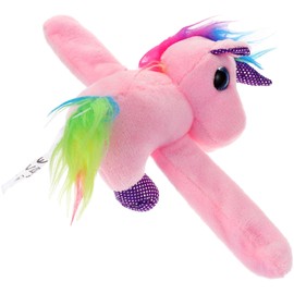 Abaodam Animal Slap Bracelet Unicorn Slap Bracelet Plush Stuffed Animal Hugger Snap Wrist Band for Kids Birthday Party Gifts