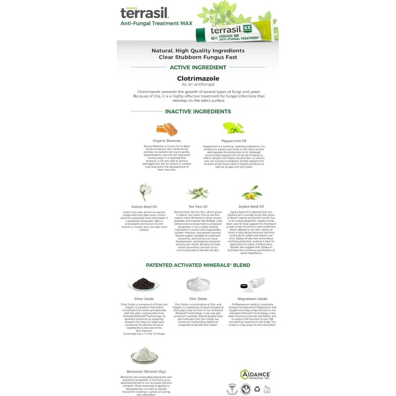 Terrasil Kit De Tratamiento Antifúngico 6 Veces Más Rápido