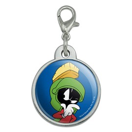 GRAPHICS & MORE Looney Tunes Marvin The Martian Chrome Plated Metal Pet Dog Cat ID Tag