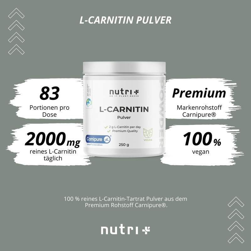 L-CARNITIN Carnipure Powder - 100% Pure L-Carnitine Tartrate Ultrapure Powder
