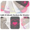 L&K-II 10/12 Children's Girls Socks with Cute Patterns Trainer Socks