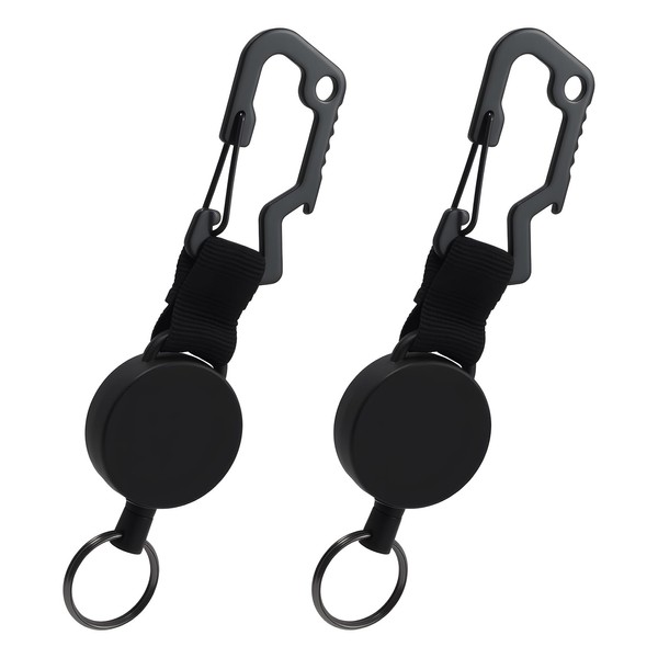 LLFYXM Retractable Keyring Keychain, 2 Pack Retractable Lanyard Extendable Key