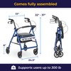 Drive Medical Aluminum Rollator Walker Fold Up and Removable Back