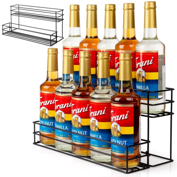 kimilus kimilus 10 Bottle Capacity Coffee Syrup Organizer 2 Tier