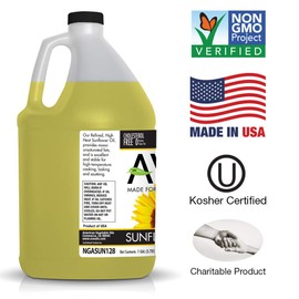AVO NON-GMO High Oleic Sunflower Oil for General Cooking - 1 Gallon