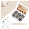 XKDOUS XKDOUS Safety Pins - 150 Pcs Assorted Sizes Silver
