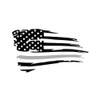 Distressed American Flag Vinyl Decal Sticker | Thin Gray Line