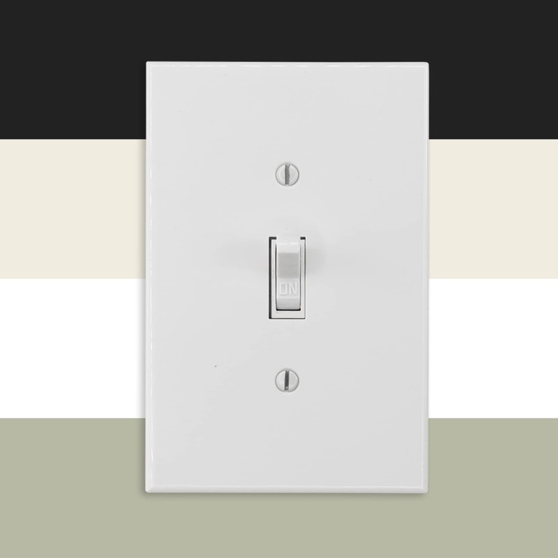 Questech Light Switch Cover, Single Toggle Wall Plate for Electrical