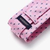 HISDERN Men's Pink Plaid Ties for Wedding Party Woven Necktie