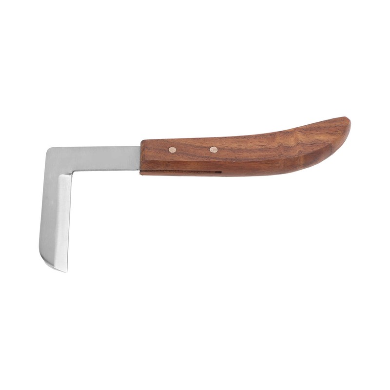 Steel Hoof Knife L Shaped Ergonomic Curved Handle Hoof Trimming