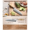 XINZUO Kiritsuke Chef Knife 5.8",Sharp Forged Damascus Stainless Steel Sharp