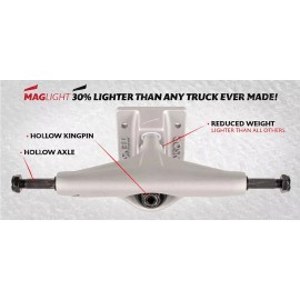 Tensor Mag-Light 5.5 Reflect Silver/Red Skateboard Trucks (Set of 2)