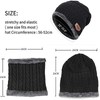 Gorro invierno hombre Set Gorro y Bufanda para Hombre (Negro)