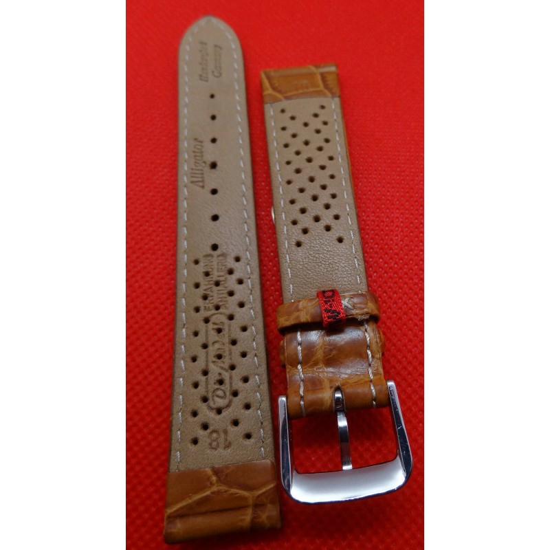 Di-Modell New Mens Di-Modell Tan Padded Genuine Alligator 18mm Watch