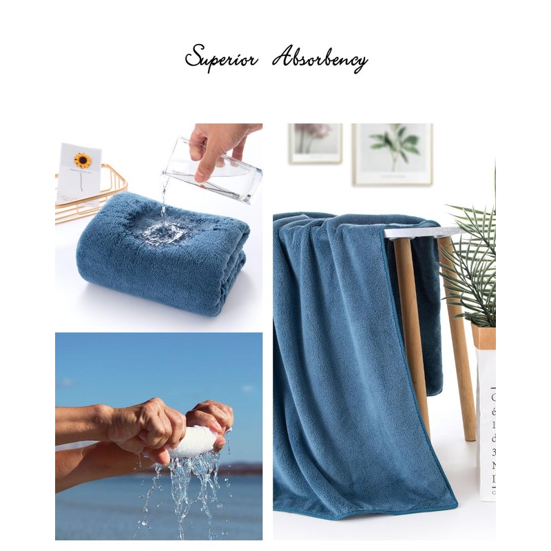 Lumimi Towels 2 Piece Very Soft Microfiber Bath Towel Set