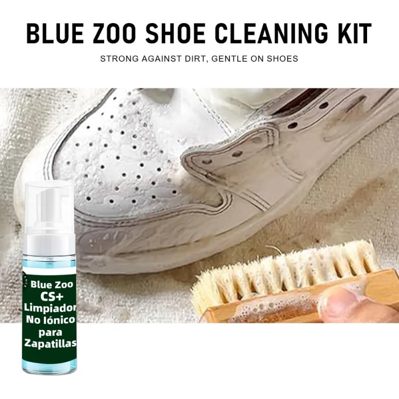 Kit De Limpieza De Tenis Limpiador Espuma 4 Piezas Blue