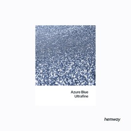 Hemway Premium Ultra Sparkle Glitter Multi Purpose Metallic Flake for Arts Crafts Nails Cosmetics Resin Festival Face Hair - Azure Blue - Ultrafine (1/128" 0.008" 0.2mm) 100g / 3.5oz