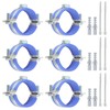 PATIKIL 1.5"-1.7"/38-44mm Split Ring Pipe Hanger, 6 Pcs Heavy Duty