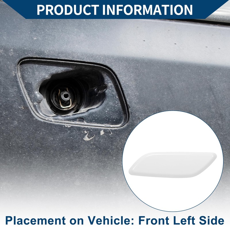 Hihaha Front Left Side Bumper Headlight Washer Nozzle Cover Cap