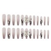 LUYING False Nail Tips, 24 Pieces, 3D Handmade Nail Tips,