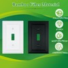 Pure White Decorative Outlet Covers Wall Plates, Bamboo Fiber Light